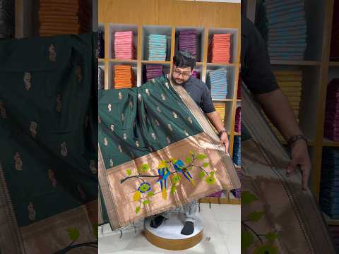 Pure Paithani Multicolor Parrot Weaving Motif Pallu Dupatta