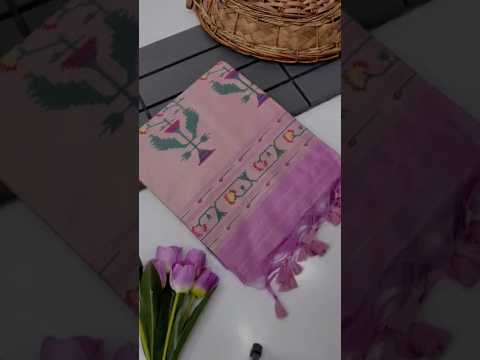Soft Tussar Silk Pastel Paithani Saree