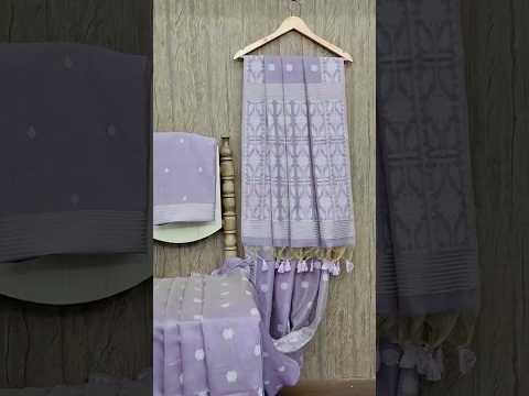 Soft Jamdani Muga Cotton Saree