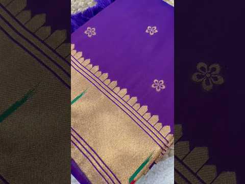 Paithani Silk Saree with Peacock Parrot Deer Meenakari Pallu