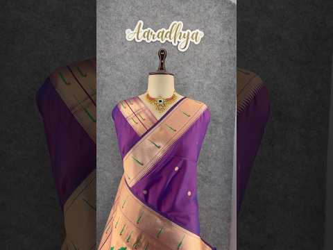 Kanchivaram Paithani Silk Big Parrot Zari Border Saree