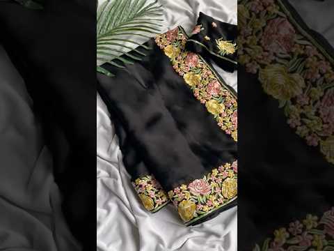 Pure Soft Chiffon Kashmiri Thread Embroidered Saree