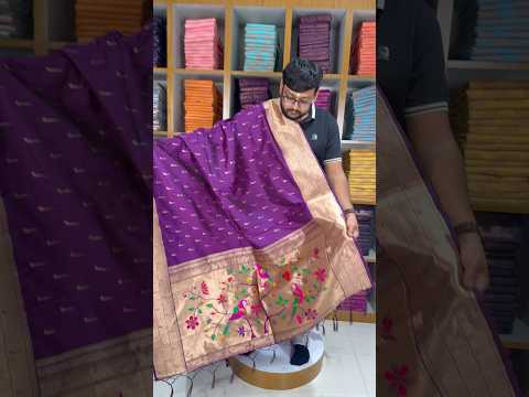 Pure Zari Triple Muniya Border Parrot Paithani Dupatta