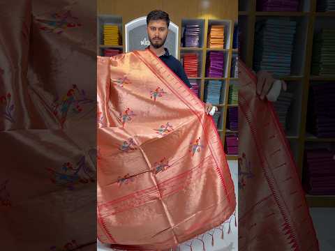 Pure Fully Zari Woven Parrot Motif Paithani Dupatta