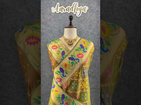 Pure Soft Silk Bandhani Patola Fusion Paithani Saree