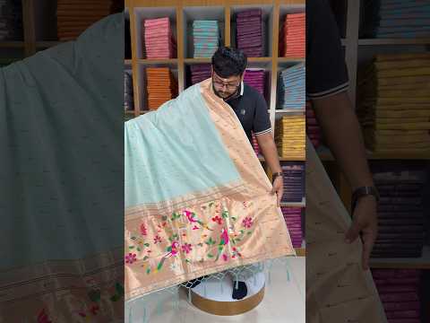 Pure Zari Triple Muniya Border Parrot Paithani Dupatta