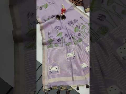 Premium Soft Muga Cotton Pichwai Saree
