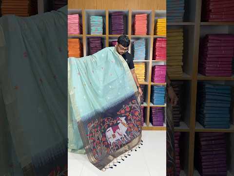 Premium Kamdhenu Pichwai Muga Silk Saree
