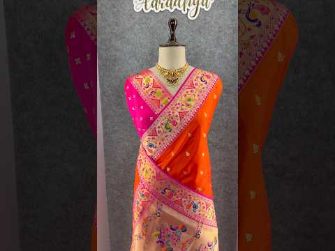 Rajwadi Mor Paithani Zari Butti Saree