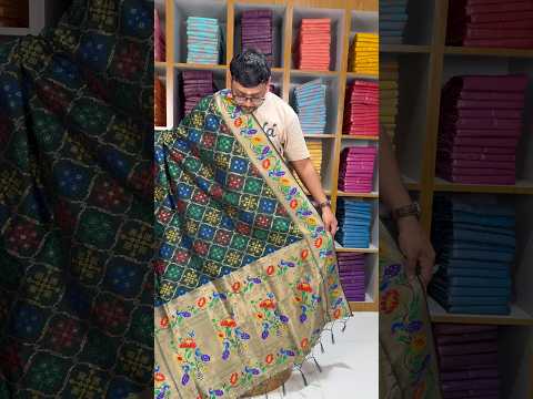 Pure Soft Silk Bandhani Patola Fusion Paithani Saree