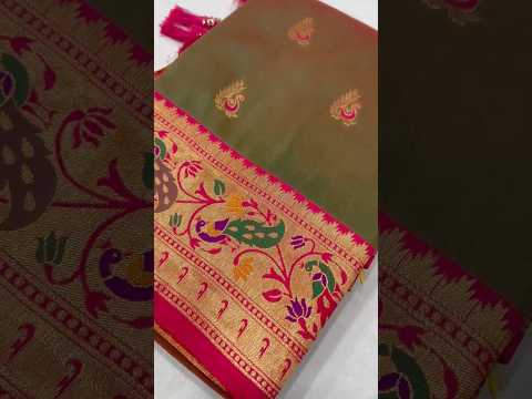 Soft Meenkari Zari Weaving Paithani Silk Saree