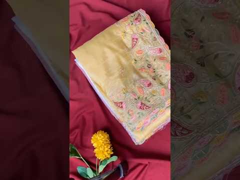 Floral Embroiery Handwork Special Saree