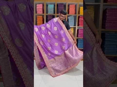Banarasi Jaal Embroidery Sequence Work Sarees (Unstiched Blouse)