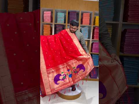 Soft Paithani Silk Peacock Zari Pallu Dupatta | Festive & Wedding Wear