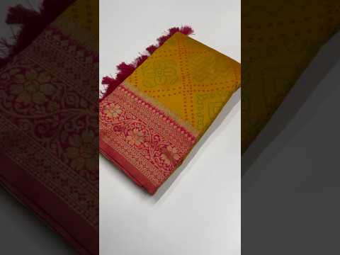 Premium Bandhani Patola Zari Woven Saree