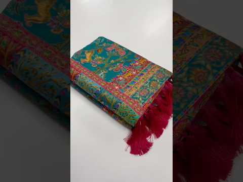 Pure Viscose Silk Pashmina Thread Work Saree