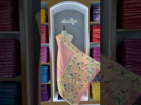 Dupatta - Pure Zari Peacock Motif Paithani Dupatta