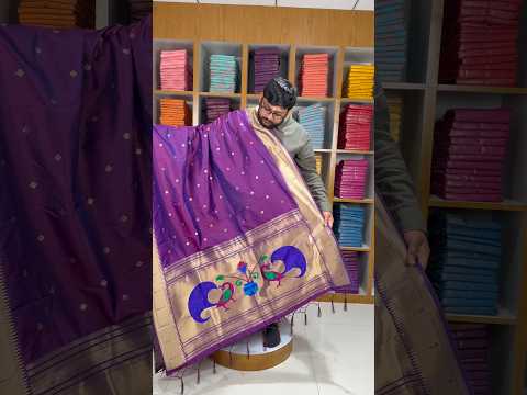 Soft Paithani Silk Peacock Zari Pallu Dupatta | Festive & Wedding Wear