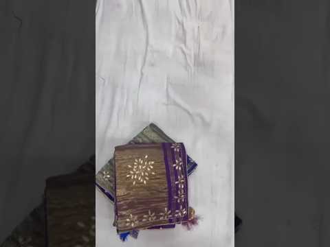 Gaji Silk Original Bandhani Gota Pati Hand Work Saree