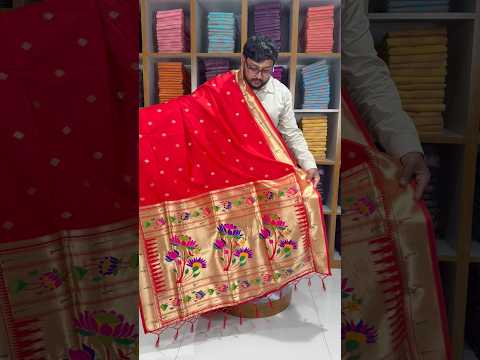 Floral Meena Zari Pallu Paithani Silk Saree
