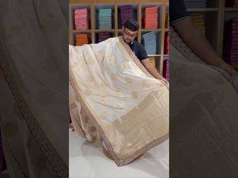 Banarasi Jaal Embroidery Sequence Work Sarees (Unstiched Blouse)