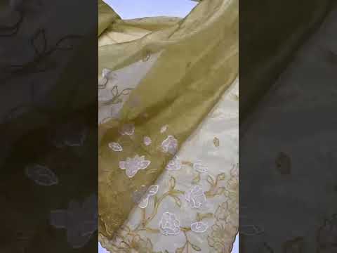 Designer Pure Chanda Kora Silk Embroidered Saree