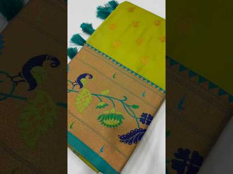 Traditional Wedding Marigold Paithani Saree