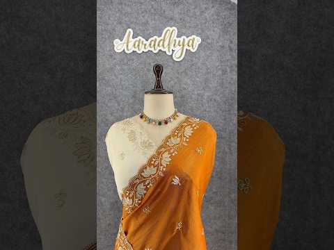 Luxury Lotus Handwork Pure Zari Tissue Saree (Stiched Blouse)