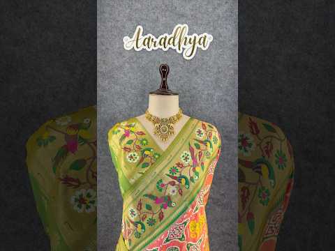 Designer Paithani Patola Sparrow Saree in Banarasi Soft Silk