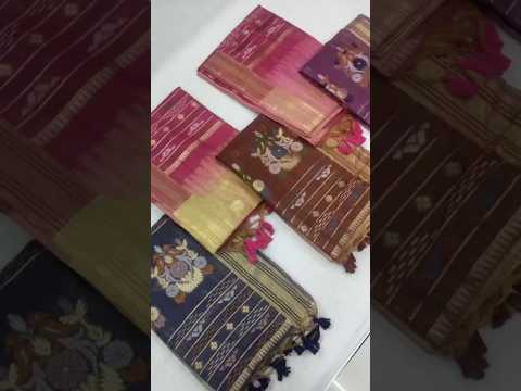 Designer Muga Cotton Saree with Parrot Motifs