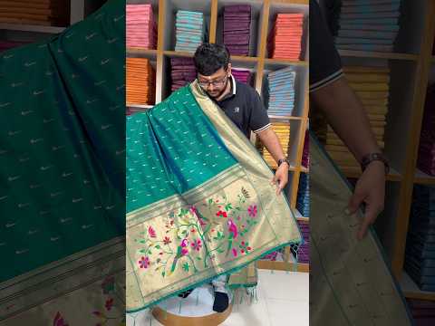 Pure Zari Triple Muniya Border Parrot Paithani Dupatta