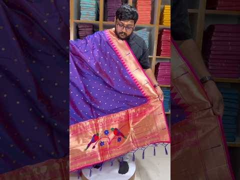 Pure Paithani Zari Border Parrot Motif Pallu Dupatta