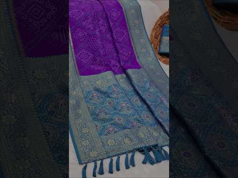 Premium Bandhani Patola Zari Woven Saree