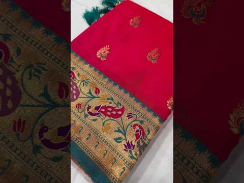 Soft Meenkari Zari Weaving Paithani Silk Saree