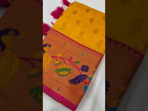 Traditional Wedding Marigold Paithani Saree