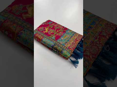 Pure Viscose Silk Pashmina Thread Work Saree