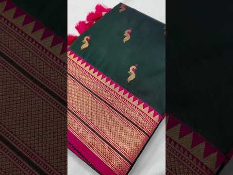 Peacock Paithani Soft Silk Traditional Kadiyal Border Saree