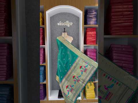 Dupatta - Pure Zari Traditional Peacock Motifs Paithani Dupatta