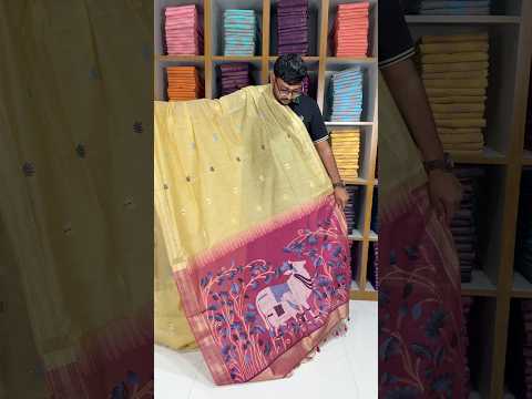 Premium Kamdhenu Pichwai Muga Silk Saree