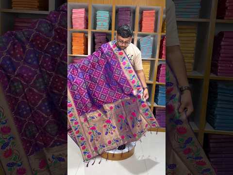 Pure Soft Silk Bandhani Patola Fusion Paithani Saree