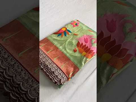 Jaal Paithani Soft Silk Scallop Border Lace Saree