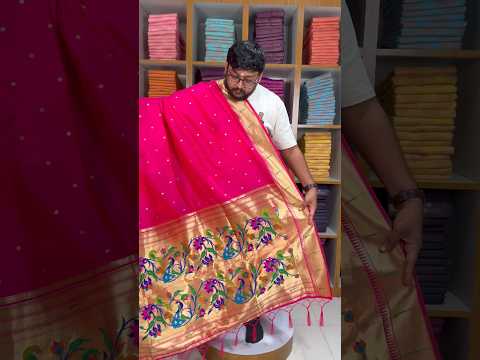 Peacock Pallu & Gold Zari Border Paithani Silk Saree