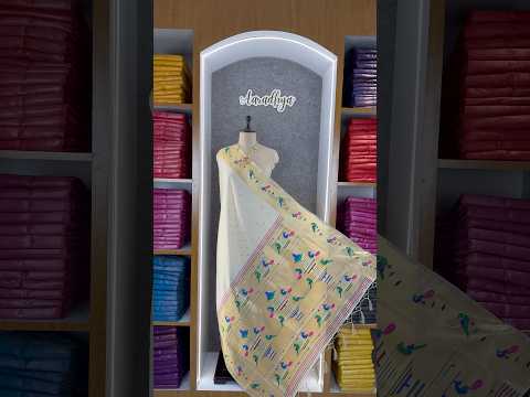 Dupatta - Pure Zari Peacock Motif Paithani Dupatta