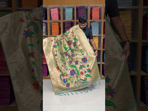 Dupatta - Pure Zari Floral Multicolor Weaving Paithani Dupatta