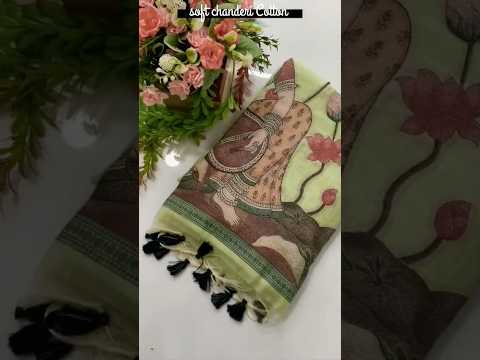 Chanderi Cotton Mithila Concept Weaving Saree