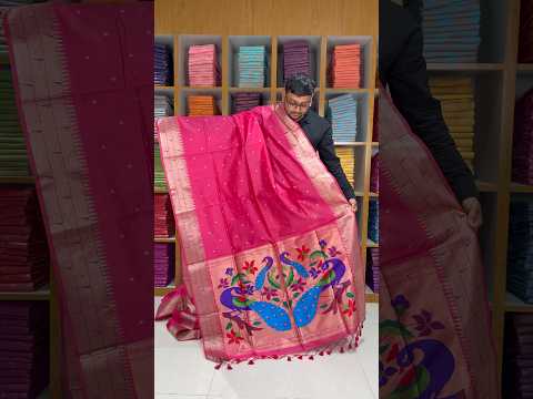 Soft Raw Silk Peacock Paithani Saree