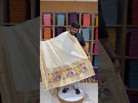 Pure Paithani Silk Weaving Zari Paithani Duppata