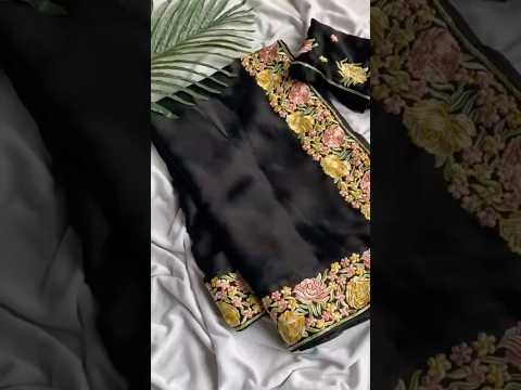 Pure Soft Chiffon Kashmiri Embroidery Thread Work Saree