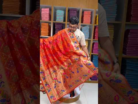 Pure Soft Silk Bandhani Patola Fusion Paithani Saree