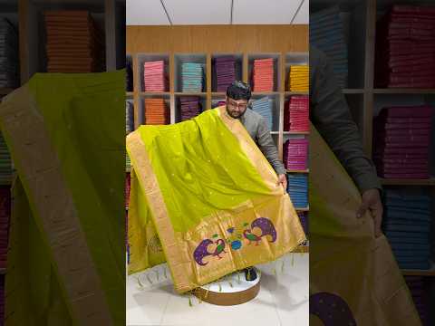 Soft Paithani Silk Peacock Zari Pallu Dupatta | Festive & Wedding Wear